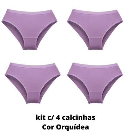 Imagem de Kit C/ 4 Calcinha DeMillus Cavada Lithos Algodão Conforto