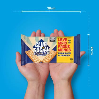 Imagem de Kit c/ 4 Club Social Biscoito Salgado Integral Embalagem