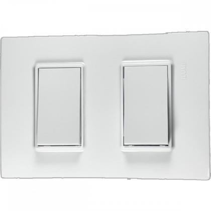Imagem de Kit C/4 - Conjunto Ilumi Vivaz Branco Com Placa 1 Simples...
