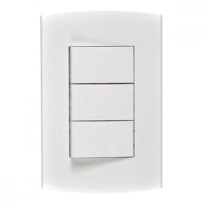 Imagem de Kit C/4 - Conjunto Peesa Alfa 1507B 3 interruptores Paral...