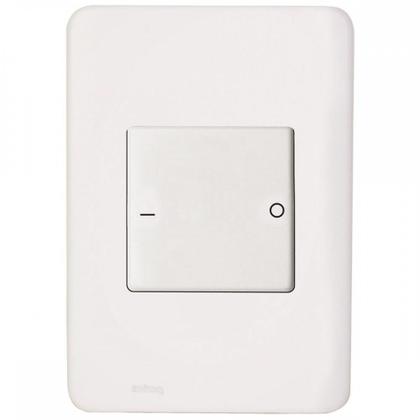 Imagem de Kit C/4 - Conjunto Perlex Aros 4X2 Branco Com Placa(1Bipo...