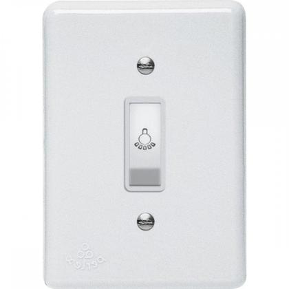 Imagem de Kit C/4 - Conjunto Perlex''Branca''Com Placa(1Campainha) 2385