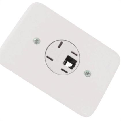 Imagem de Kit C/4 - Conjunto Radial Pollar 1402024 1Tomada Fone Rj11