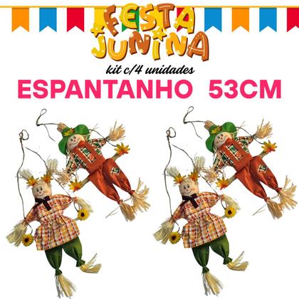 Imagem de kit c/4 Espantalhos Decoração festa junina 53cm Balanço