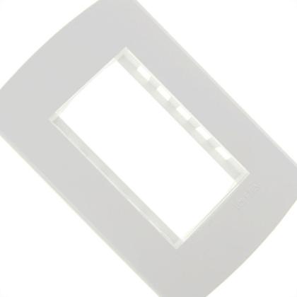 Imagem de Kit C/4 - Espelho Placa Peesa Alfa P1503 4X2 3Modulo Branco