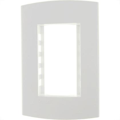 Imagem de Kit C/4 - Espelho Placa Peesa Alfa P1503 4X2 3Modulo Branco