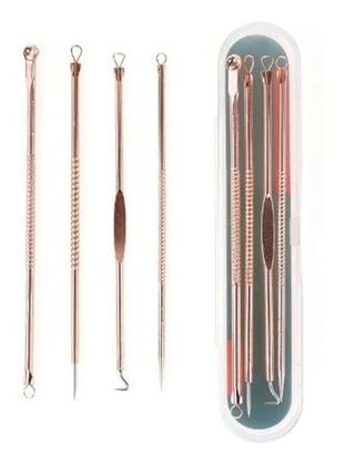 Imagem de Kit C/4 Extrator Tira Acne Cravos Espinha Limpeza Pele Promo