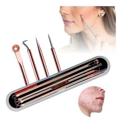 Imagem de Kit C/4 Extrator Tira Acne Cravos Espinha Limpeza Pele Promo