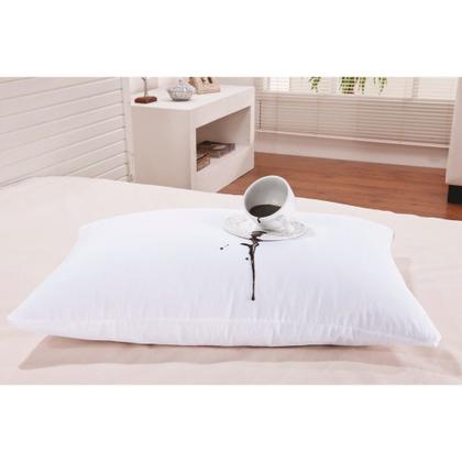 Imagem de Kit c/ 4 Fronhas Impermeável Anti - Ácaro Branco com zíper 70cm x 50cm 