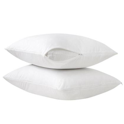 Imagem de Kit c/ 4 Fronhas Impermeável Anti - Ácaro Branco com zíper 70cm x 50cm 