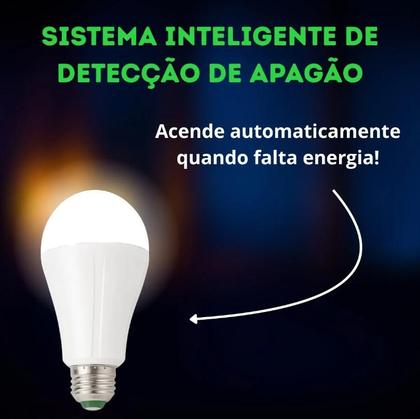 Imagem de Kit C 4 Lampada Emergencia Luz Led Bivolt Recarregável