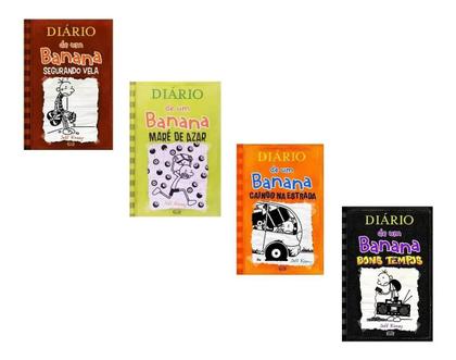 Imagem de Kit c/4 Livros Diário de um banana -7, 8,9 e 10- Capa Cartão