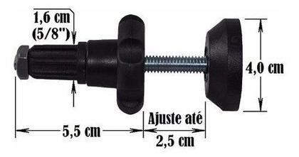 Imagem de Kit C/ 4 Manípulo Grade Proteção Parafuso Portão Pets Cães