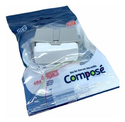 Imagem de Kit c/ 4 Modulo Interruptor Simples 10a 250v Branco Compose