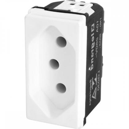 Imagem de Kit C/4 - Modulo Pial Pop Branco 1 Tomada 10A Lg030