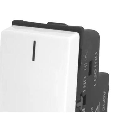 Imagem de Kit C/4 - Modulo Pial Pop Branco Simples Bipolar 10A Lg010B