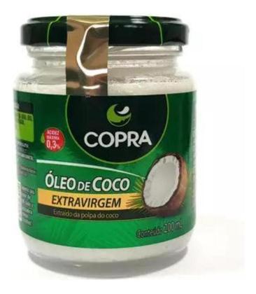 Imagem de Kit c/ 4 Oleo de coco extra virgem Copra vidro 200 ml