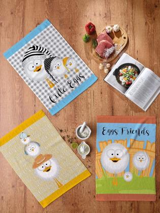 Imagem de Kit c/ 4 Pano De Copa Felpudo Teka Fiori Sortido