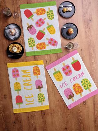 Imagem de Kit c/ 4 Pano De Copa Felpudo Teka Fiori Sortido