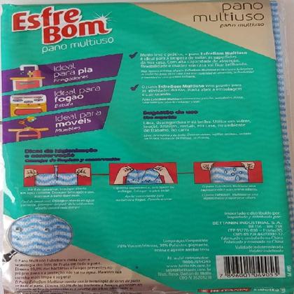 Imagem de Kit c/ 4 Pano Multiuso Almofada EsfreBom Azul