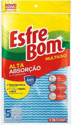 Imagem de Kit c/ 4 Pano Multiuso Almofada EsfreBom Azul