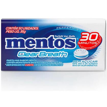 Imagem de Kit c/ 4 Pastilha Mentos Clear Breath Peppermint Sem Acucar