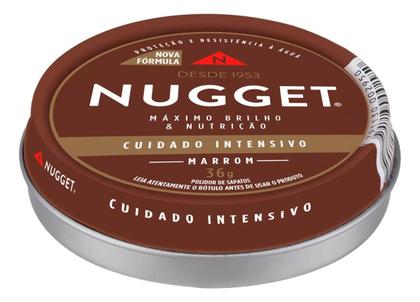 Imagem de Kit c/ 4 Polidor de Sapato Pasta Marrom Nugget Lata 36g
