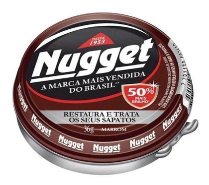 Imagem de Kit c/ 4 Polidor de Sapato Pasta Marrom Nugget Lata 36g