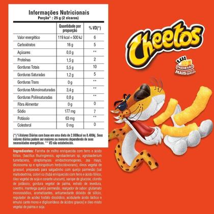 Imagem de Kit c/ 4 Salgadinho de milho Cheetos lua parmesao 125g Elma