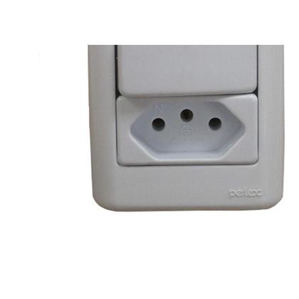 Imagem de Kit C/4 - Sistema Perlex Branca (1 Simples+Tomada 10A) 30...