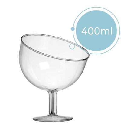 Imagem de Kit C/4 Taça inclinada Tropical Acrilico 400ml Peq. 15x12cm