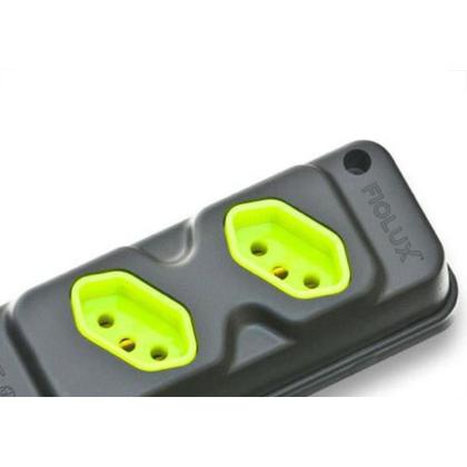 Imagem de Kit C/4 - Tomada Barra Fiolux Dupla 20A 2 Polos+Terra P...