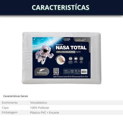 Imagem de Kit C/ 4 Travesseiros Nasa Total Alto Ideal Dormir Lado
