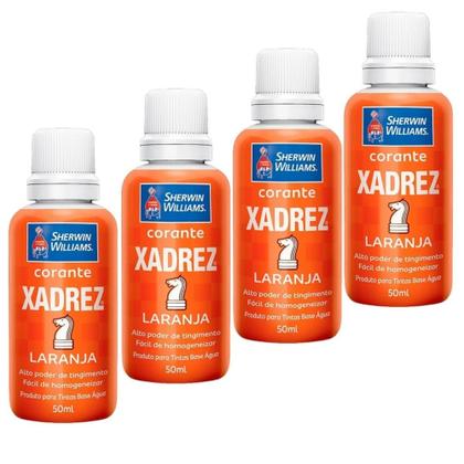 Imagem de Kit C/ 4 Udd Corante Líquido Xadrez Laranja 50ml 200ml - Sherwin Williams