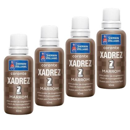 Imagem de Kit C/ 4 Udds Corante Xadrez Marrom 50ml 200ml - Sherwin Williams