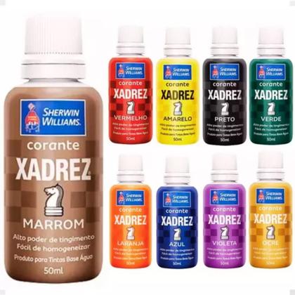 Imagem de Kit C/ 4 Udds Corante Xadrez Marrom 50ml (200ml)