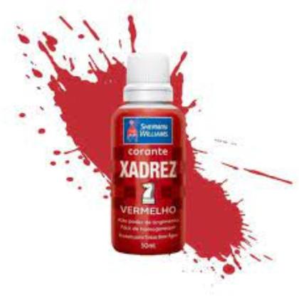 Imagem de Kit C/ 4 Udds Corante Xadrez Vermelho 50ml 200ml