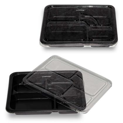 Imagem de Kit C/40 Embalagem Descartável Obentô Para Sushi C/ Tampa