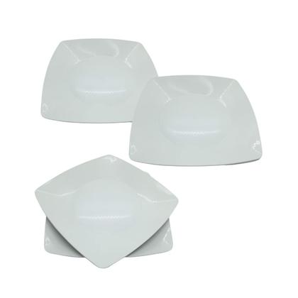 Imagem de Kit C/40 Prato Quadrado Plastico P/ Refeições Lanches Color