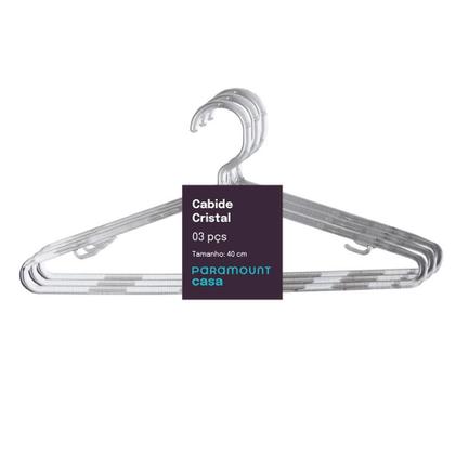 Imagem de Kit C/ 48 Cabide De Acrilico Transparente C/ Gancho Organizador P/ Roupas Paramount