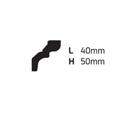 Imagem de Kit C/5 Barras Moldura de Teto Rodateto de Poliestireno M6 Metro Linear 10m