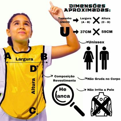 Imagem de Kit C/5 Coletes Juvenil de Futebol Treino Jogo 1 Fit