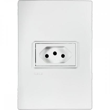 Imagem de Kit C/5 - Conjunto Ilumi Vivaz Branco Com Placa 1 Tomada ...