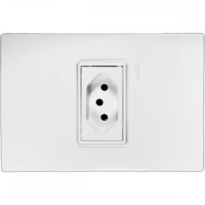 Imagem de Kit C/5 - Conjunto Ilumi Vivaz Branco Com Placa 1 Tomada ...