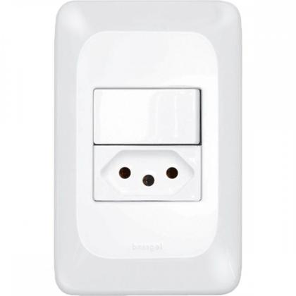 Imagem de Kit C/5 - Conjunto Pial Pop Modulo Com Placa 4X2 - 1 Simp...