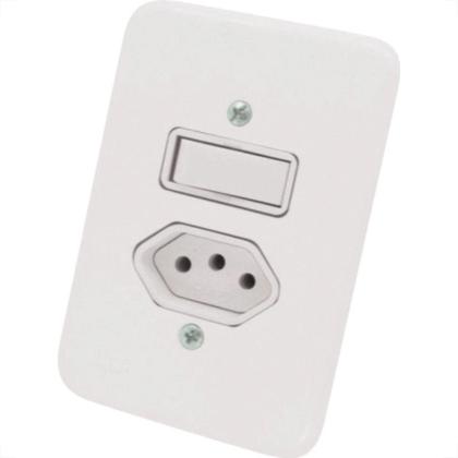 Imagem de Kit C/5 - Conjunto Radial Pollar 1901112 1P 1Tomada 10A