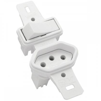 Imagem de Kit C/5 - Conjunto Radial Pollar 1901137 1S 1Tomada 10A S/P