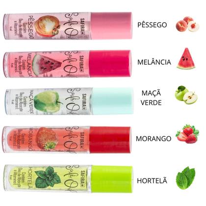 Imagem de Kit C/ 5 Gloss Labial Lip Oil Fruits Com Vitamina E Safira