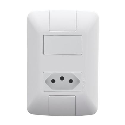 Imagem de Kit c/ 5 int paralelo + tomada 20a c/ placa 4 x 2 aria tramontina