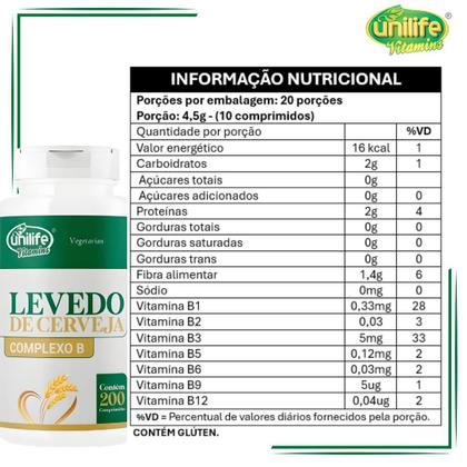 Imagem de KIT C/5 Levedo De Cerveja Complexo B 450mg 1000 Comp - Unilife